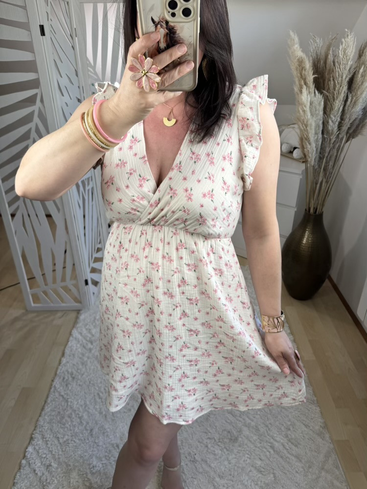 Robe fleurie gaze de coton Carla 