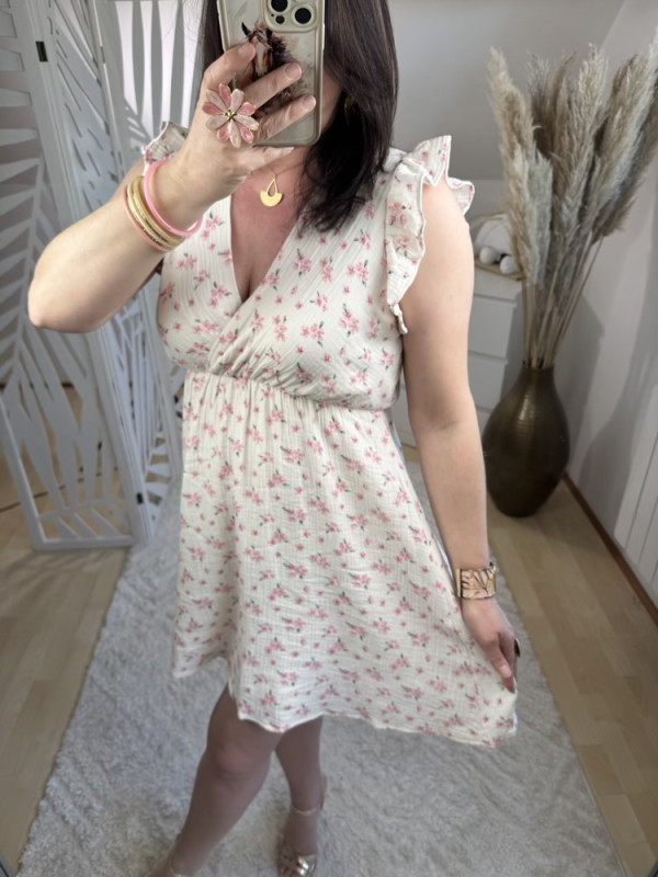 Robe fleurie gaze de coton Carla 