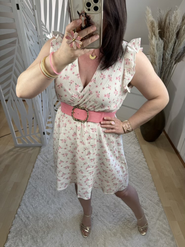 Robe fleurie gaze de coton Carla 