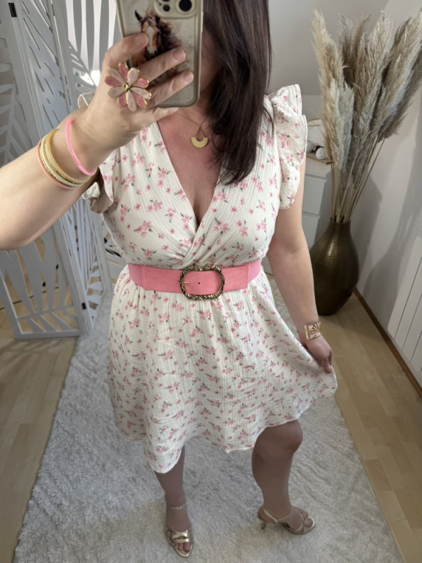 Robe fleurie gaze de coton Carla 