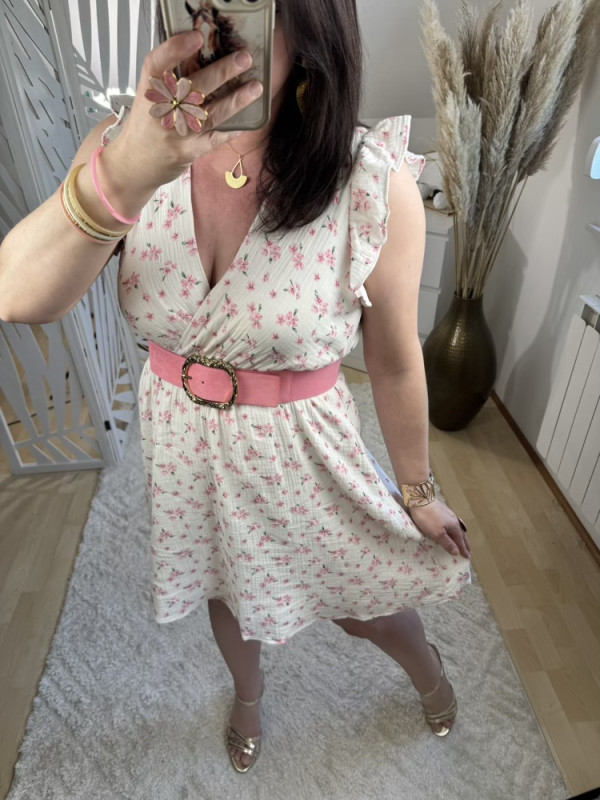 Robe fleurie gaze de coton Carla 