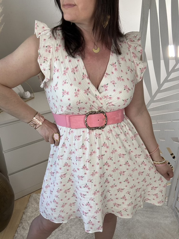 Robe fleurie gaze de coton Carla 