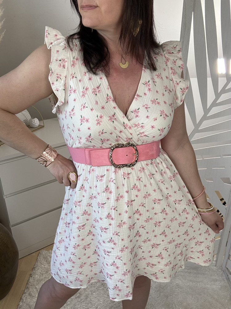 Robe fleurie gaze de coton Carla 