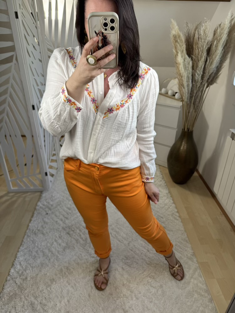 Jean slim orange Adrien :) 