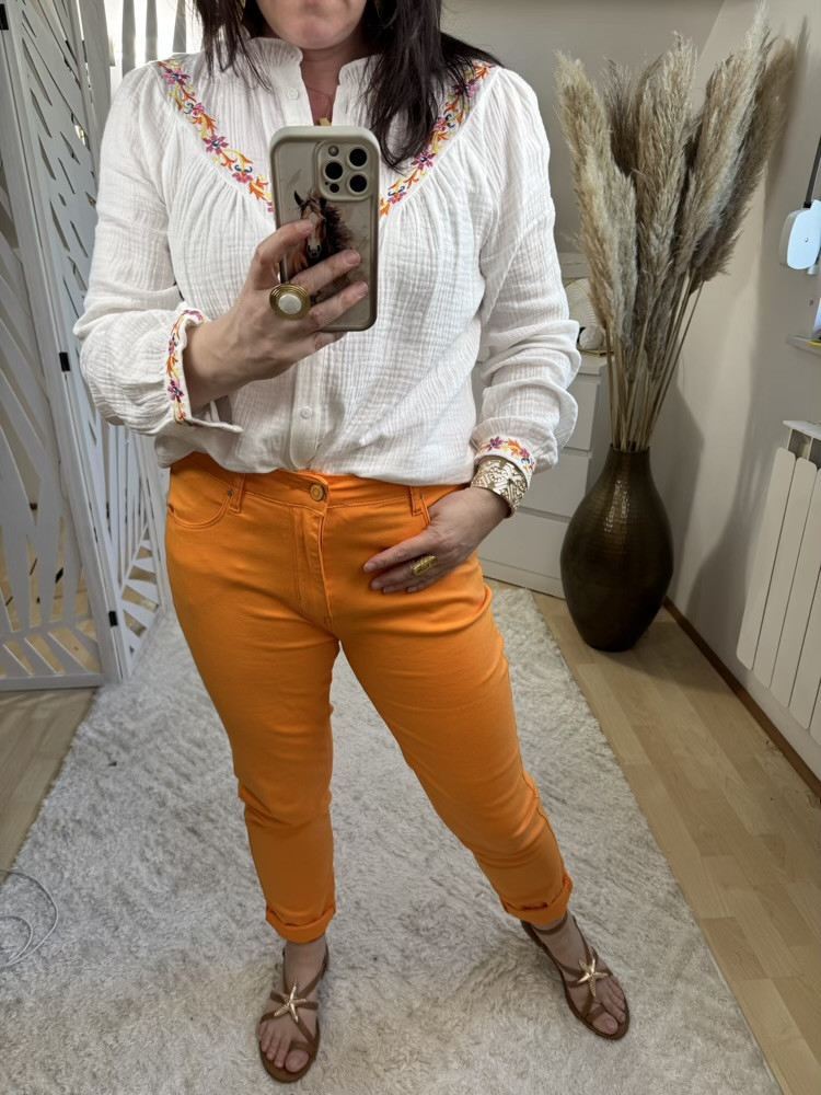 Jean slim orange Adrien :) 