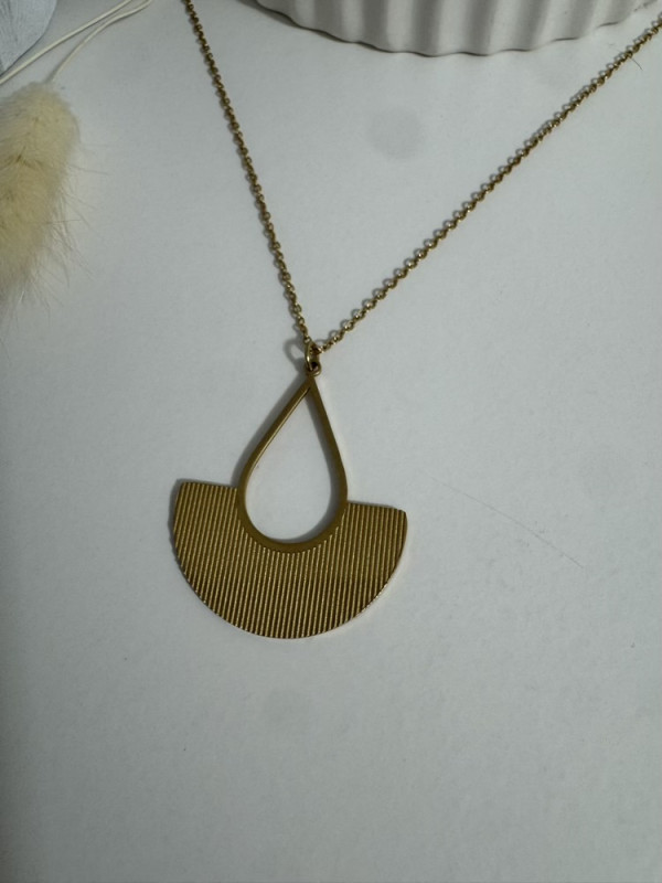 Collier Doré pendentif Graphique 