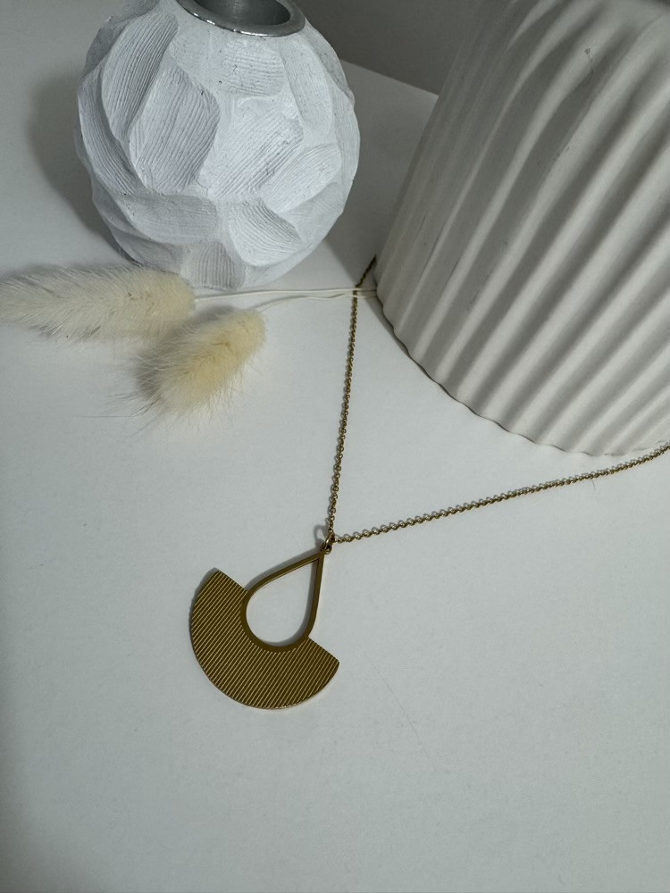 Collier Doré pendentif Graphique 