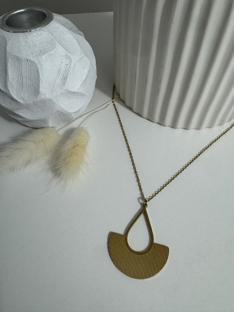 Collier Doré pendentif Graphique 