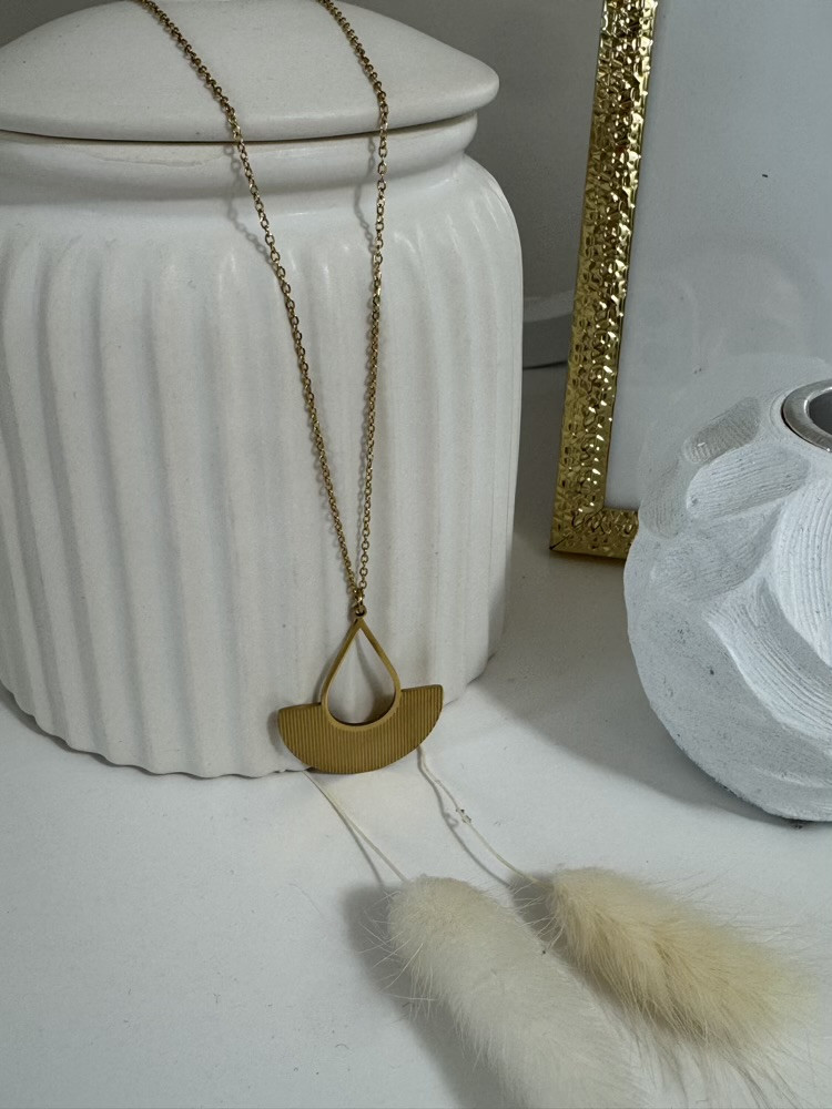 Collier Doré pendentif Graphique 
