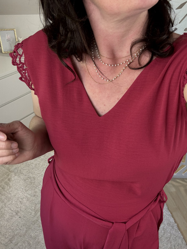 Combinaison Framboise dentelle dos :) 