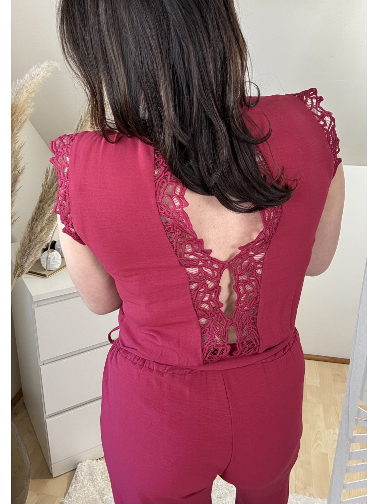 Combinaison Framboise dentelle dos :) 