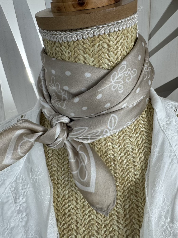 Foulard Chocolat ou Beige 