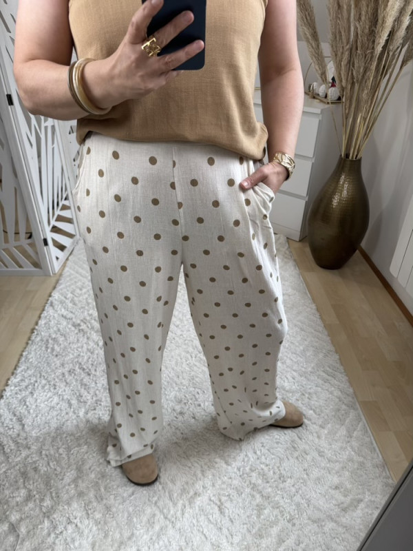 Pantalon à pois Beige et Camel :) 