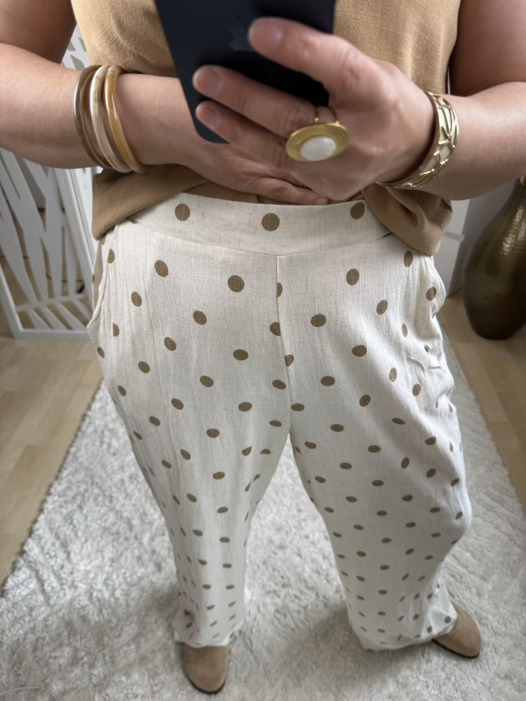 Pantalon à pois Beige et Camel :) 