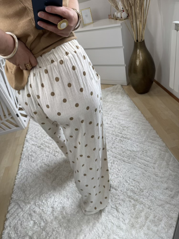 Pantalon à pois Beige et Camel :) 