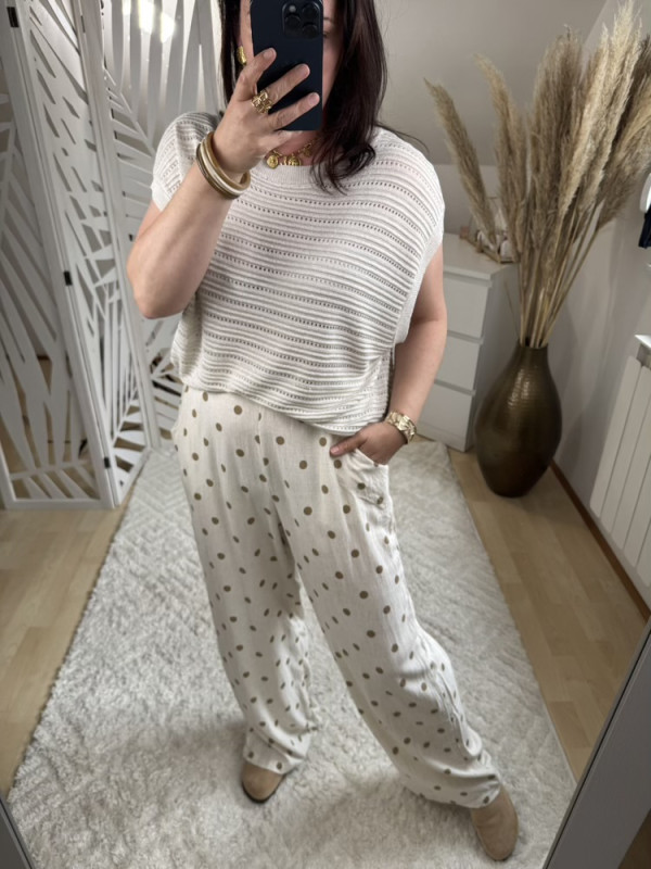 Pantalon à pois Beige et Camel :) 