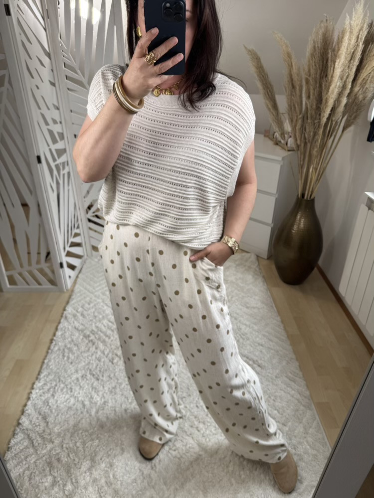 Pantalon à pois Beige et Camel :) 