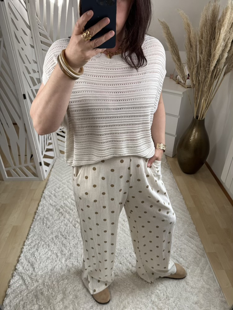 Pantalon à pois Beige et Camel :) 