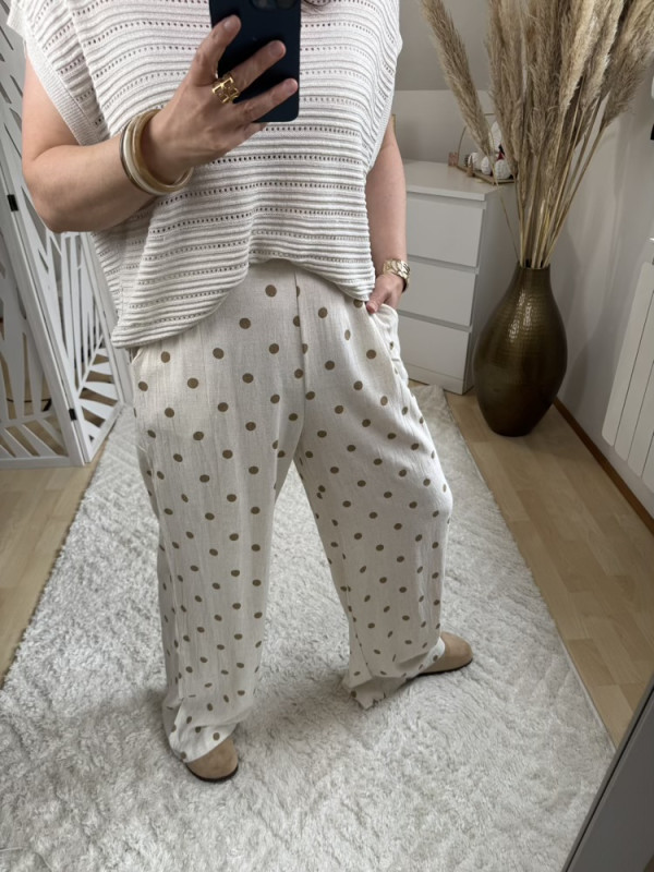 Pantalon à pois Beige et Camel :) 