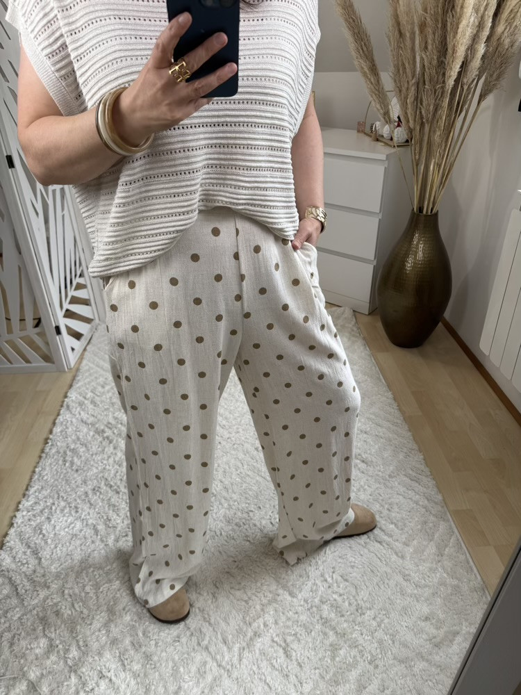 Pantalon à pois Beige et Camel :) 