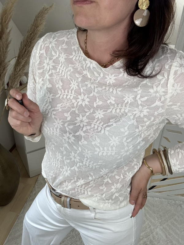T shirt dentelle Écrue :) 