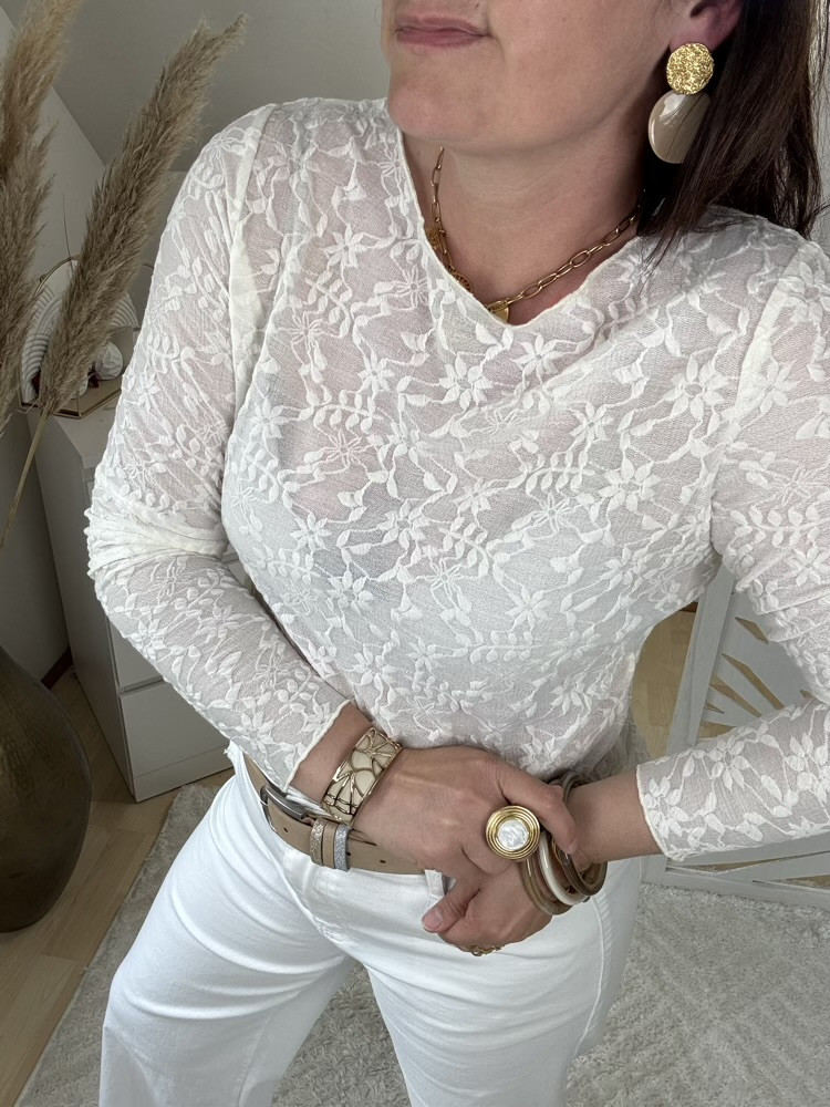 T shirt dentelle Écrue :) 