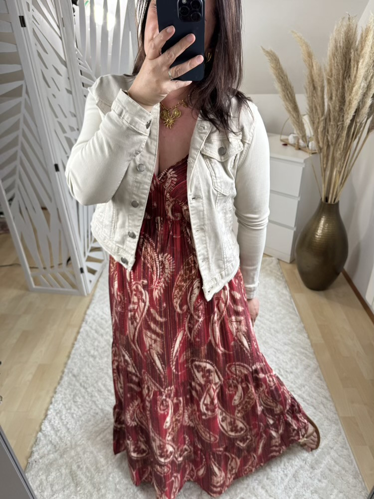 Robe longue rouge bordeaux Tiana 
