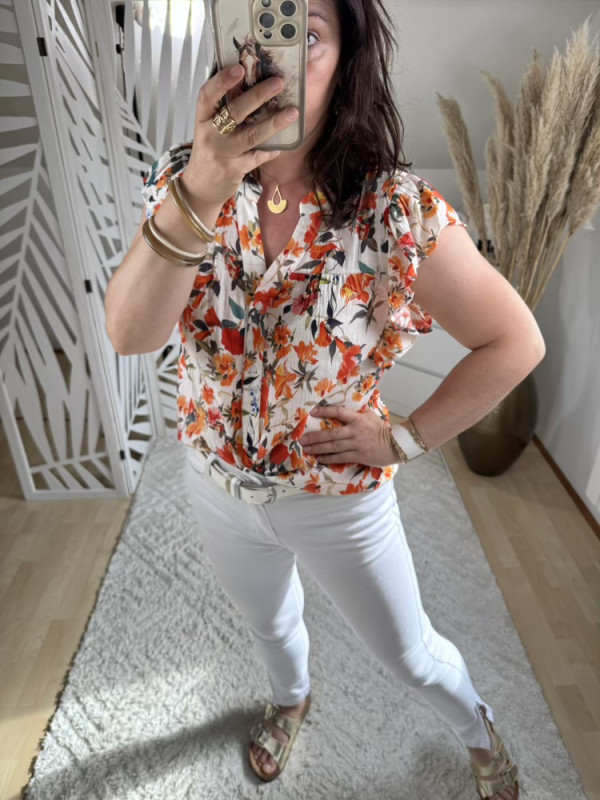 Blouse fleurie colorée Emma 