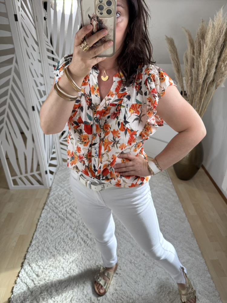 Blouse fleurie colorée Emma 