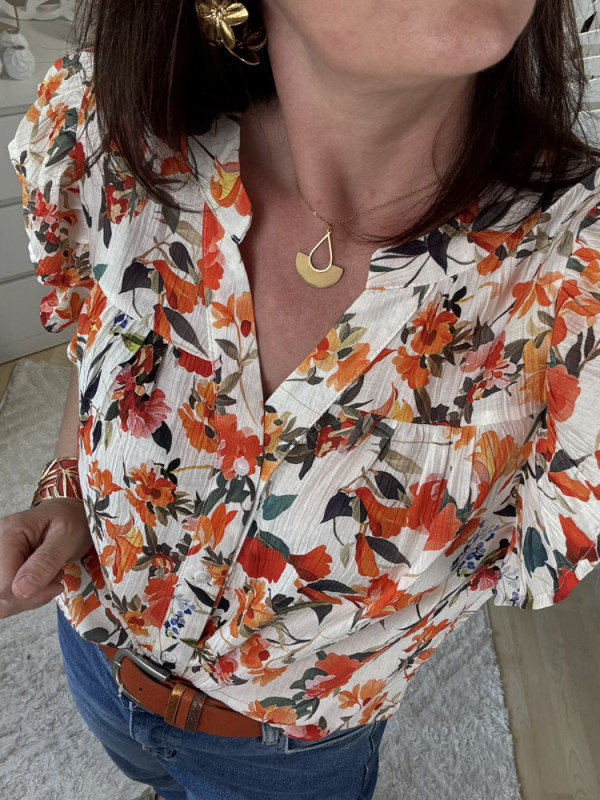Blouse fleurie colorée Emma 