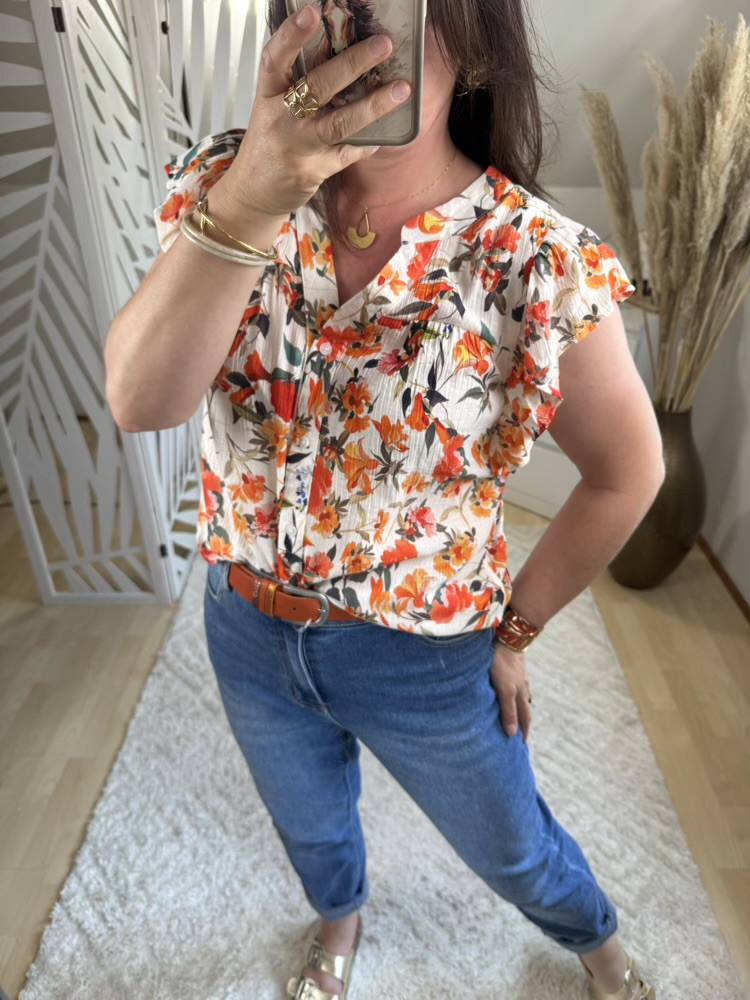 Blouse fleurie colorée Emma 