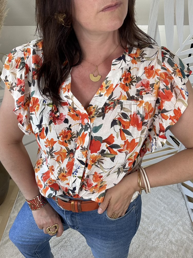 Blouse fleurie colorée Emma 