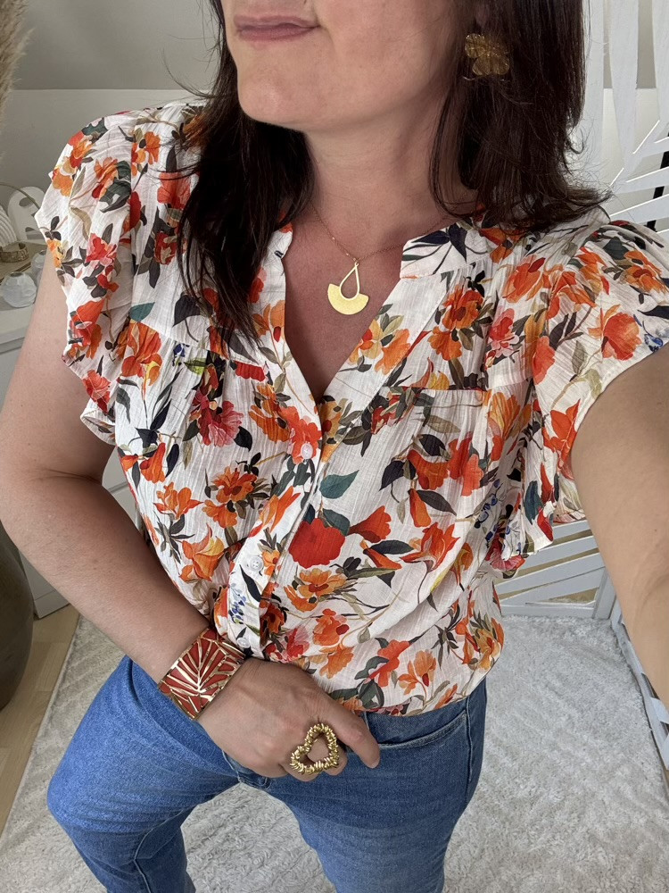Blouse fleurie colorée Emma 