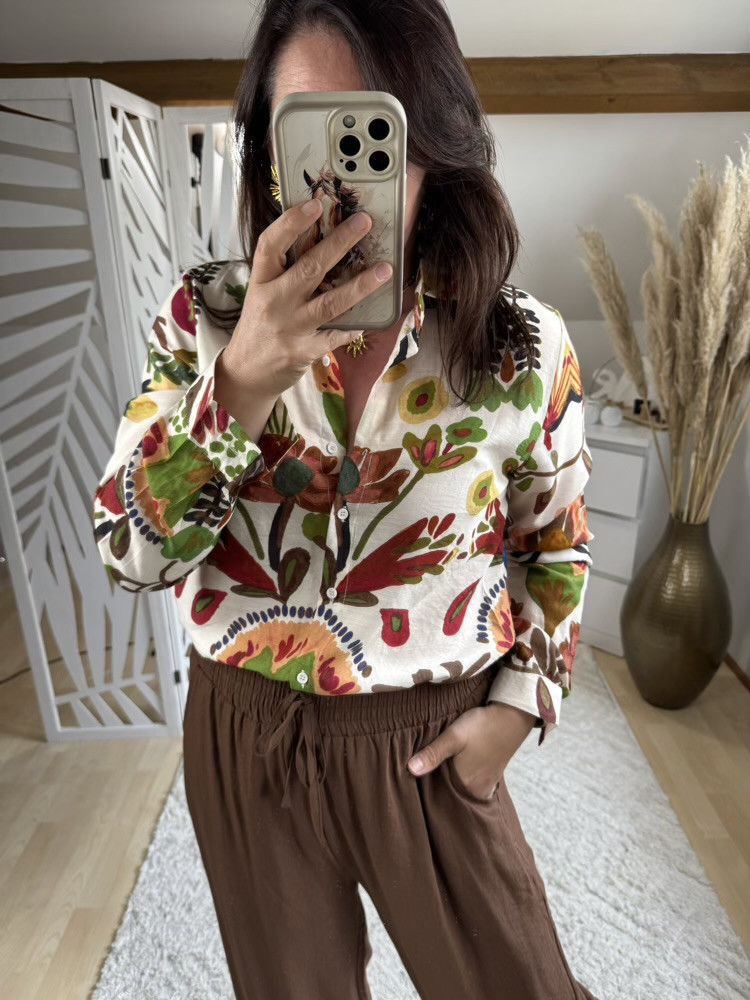 Chemise colorée teintes choco :) 