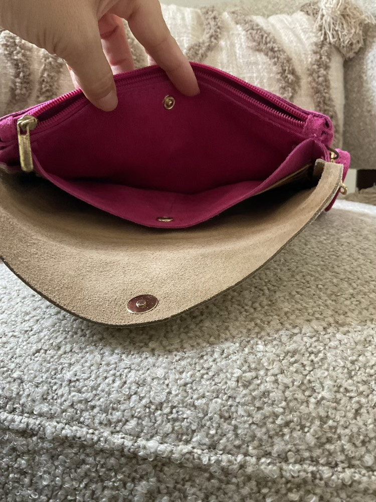 Pochette Rectangulaire Fushia Doree 