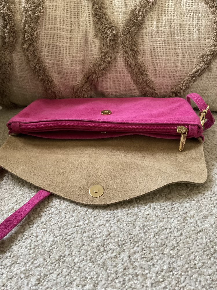 Pochette Rectangulaire Fushia Doree 