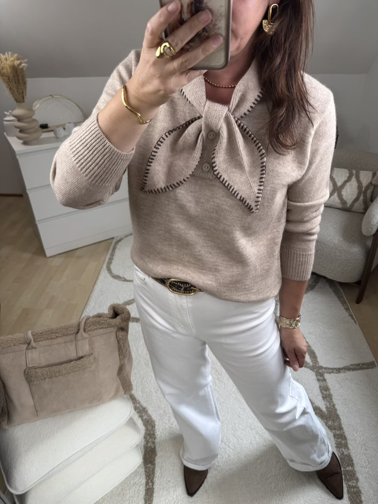 Pull col façon foulard 