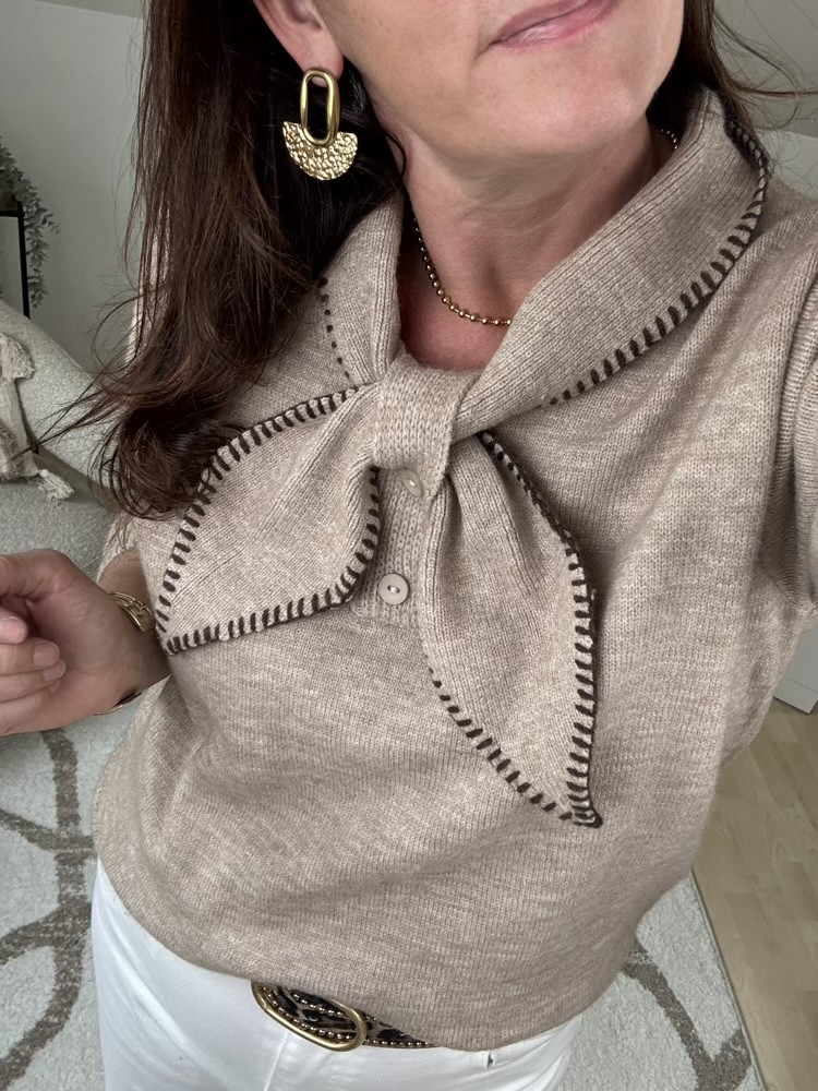 Pull col façon foulard 