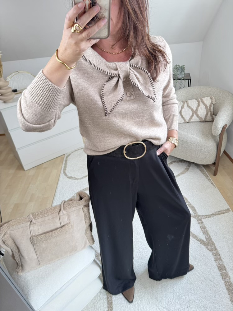 Pull col façon foulard 