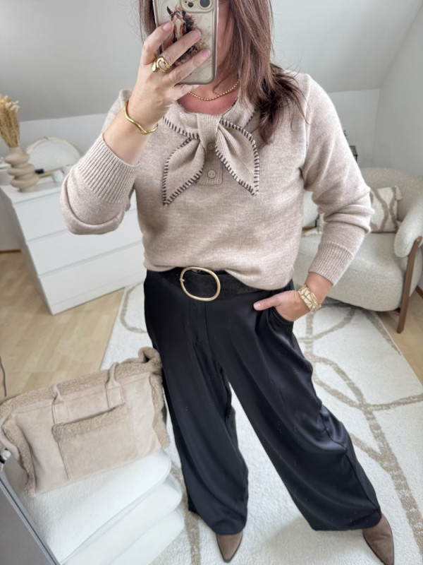Pull col façon foulard 