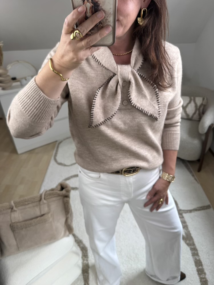 Pull col façon foulard 