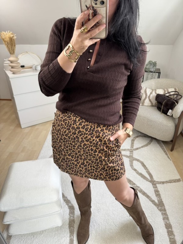 Jupe short léopard 