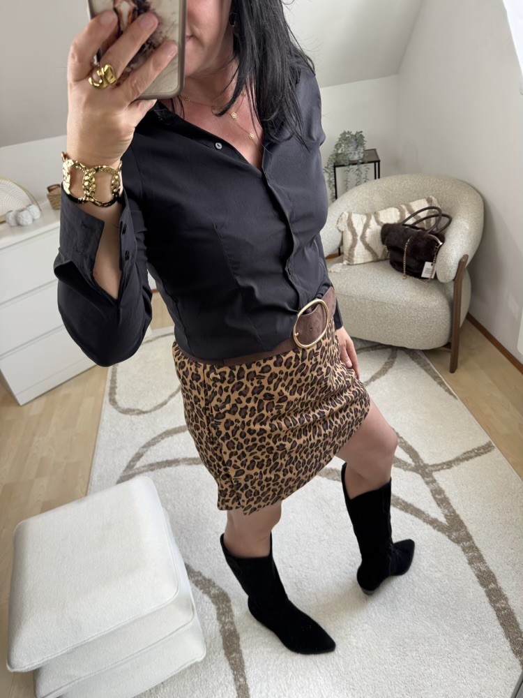 Jupe short léopard 