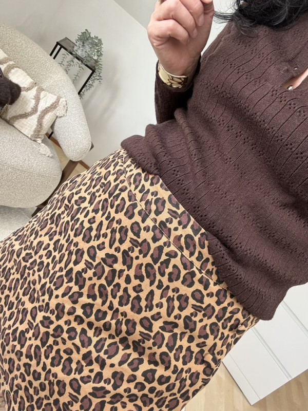 Jupe short léopard 