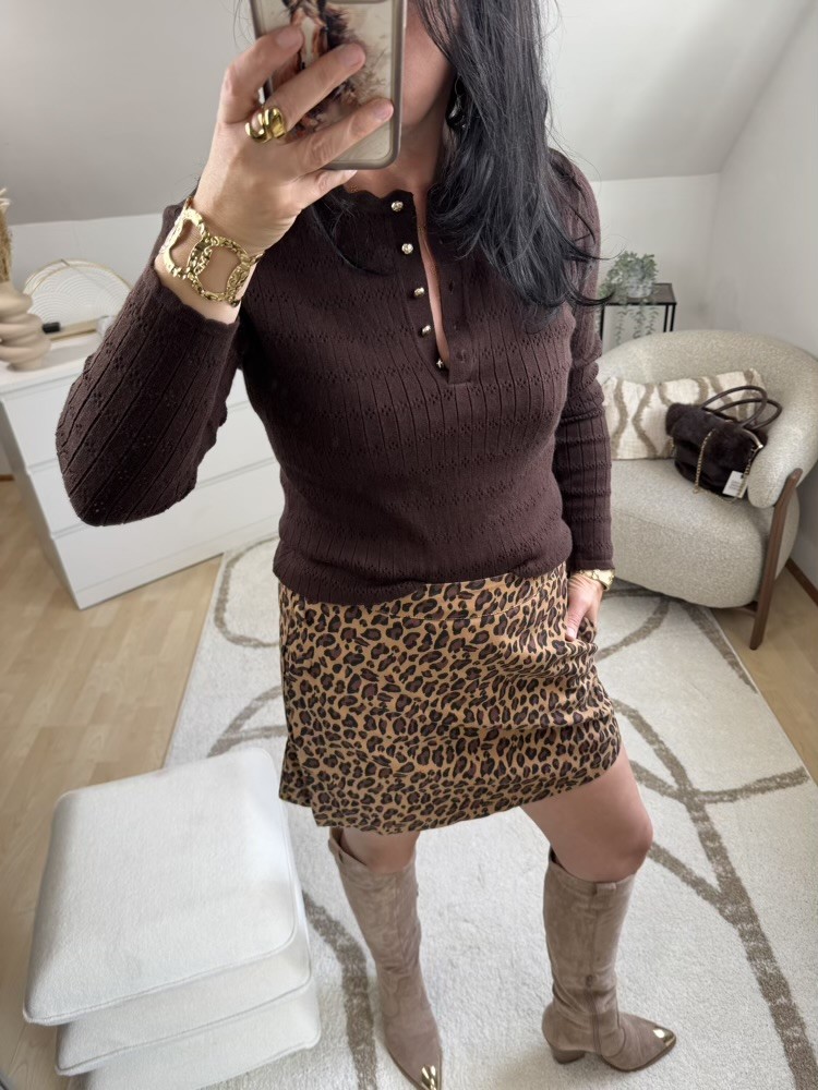 Jupe short léopard 