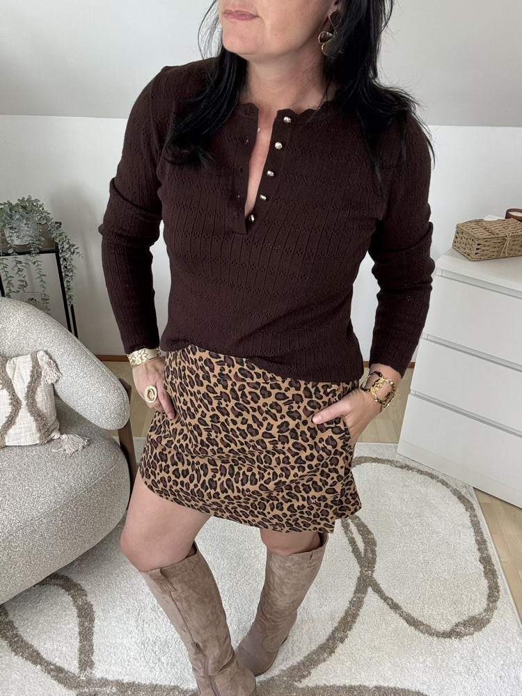 Jupe short léopard 