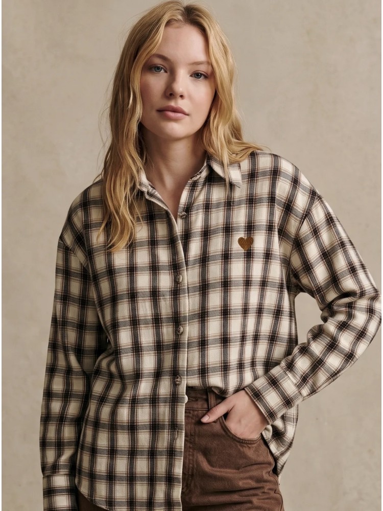 Chemise carreaux choco 