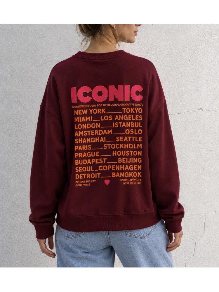 Sweat Bordeaux Iconic 