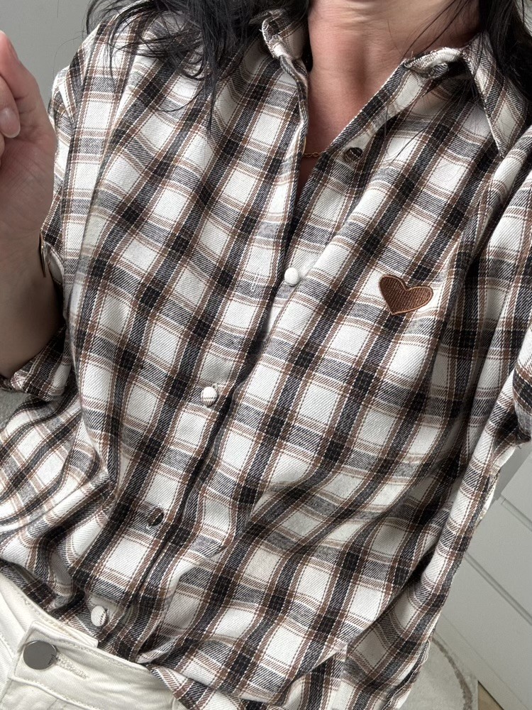 Chemise carreaux choco 