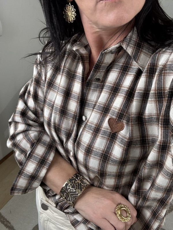 Chemise carreaux choco 